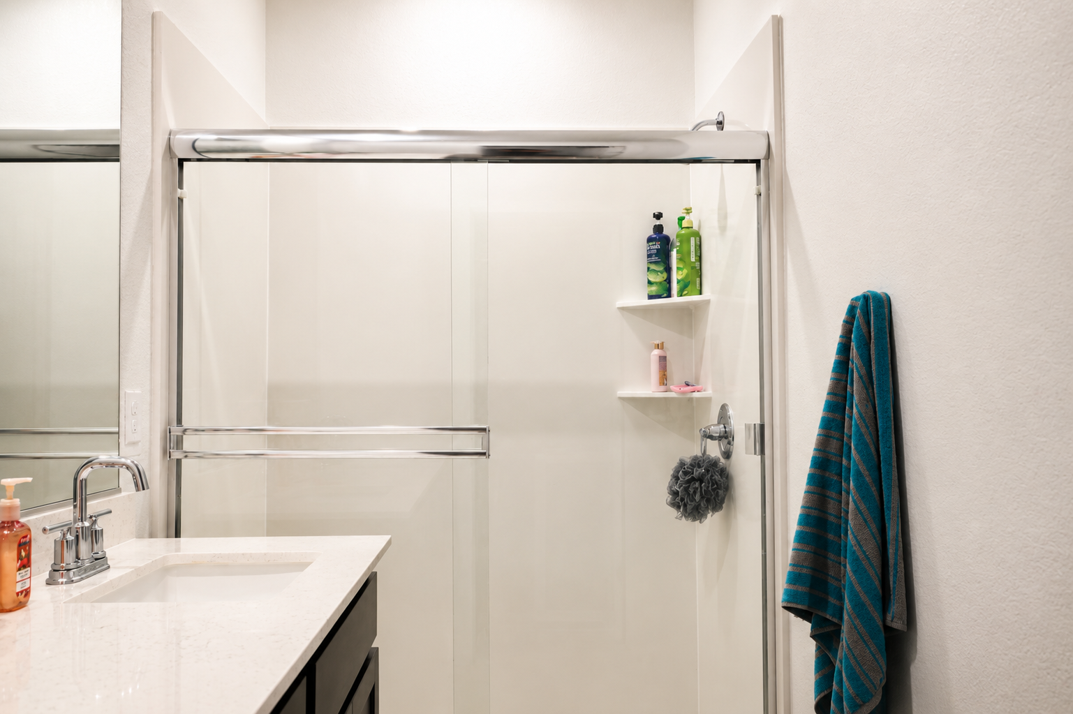 Primary bathroom with walk-in shower