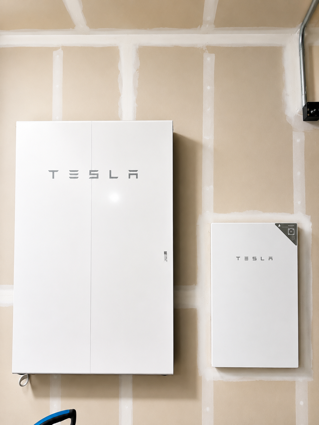 Tesla solar battery system included with the home