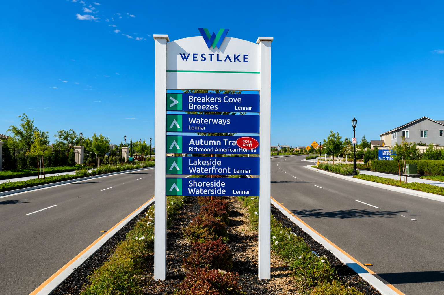 Westlake community directional signage